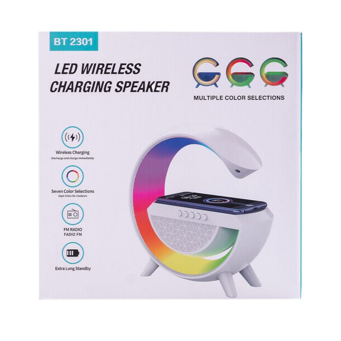 Портативна колонка з RGB-підсвіткою Wireless Charger BT2301W (BT2301W)